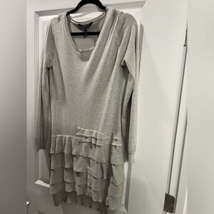 BCBG MAXAZRIA Grey‎ Cocktail long sleeve Dress